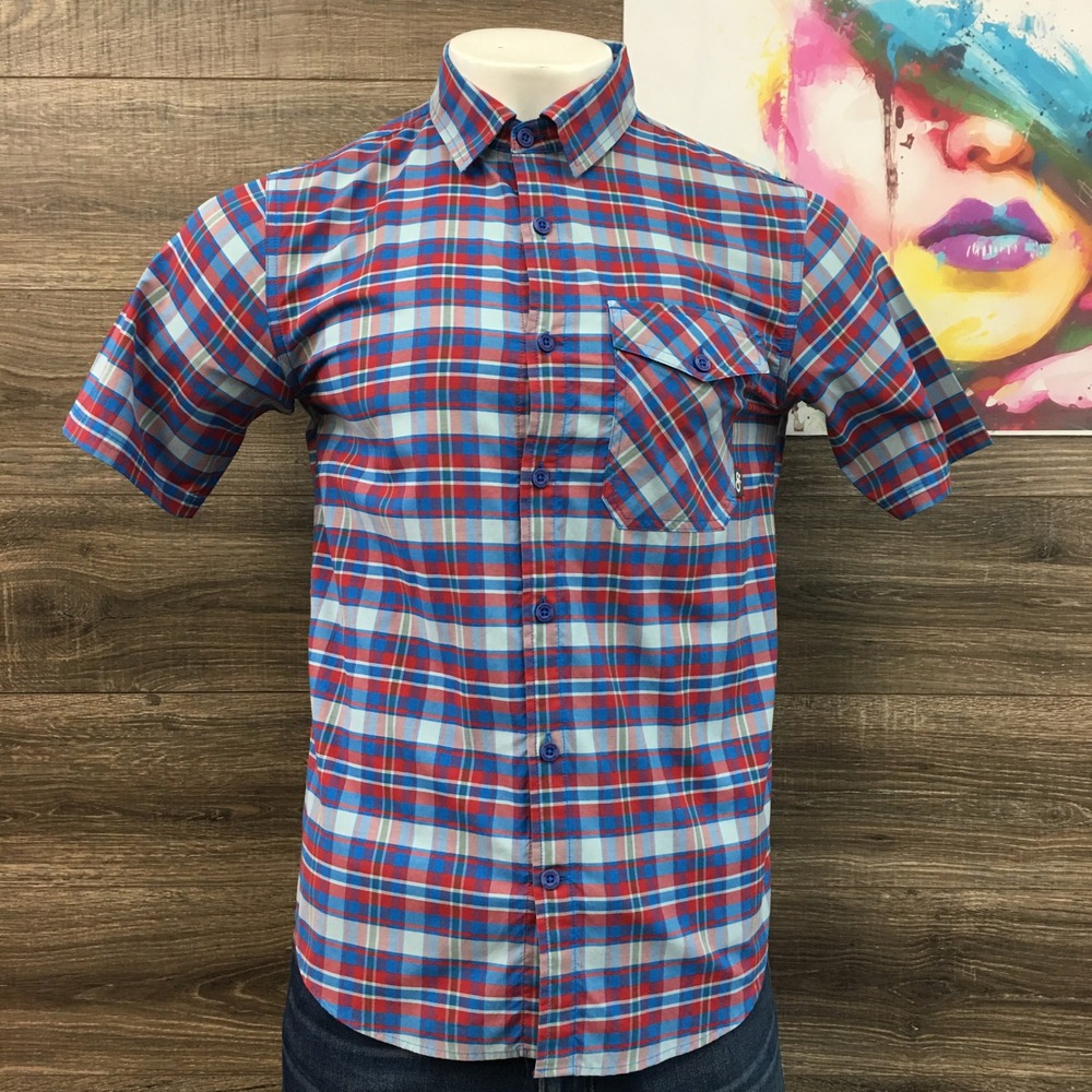 Outdoor‎ Research Men's Porter Plaid Short Sleeve Button Up Shirt Size M